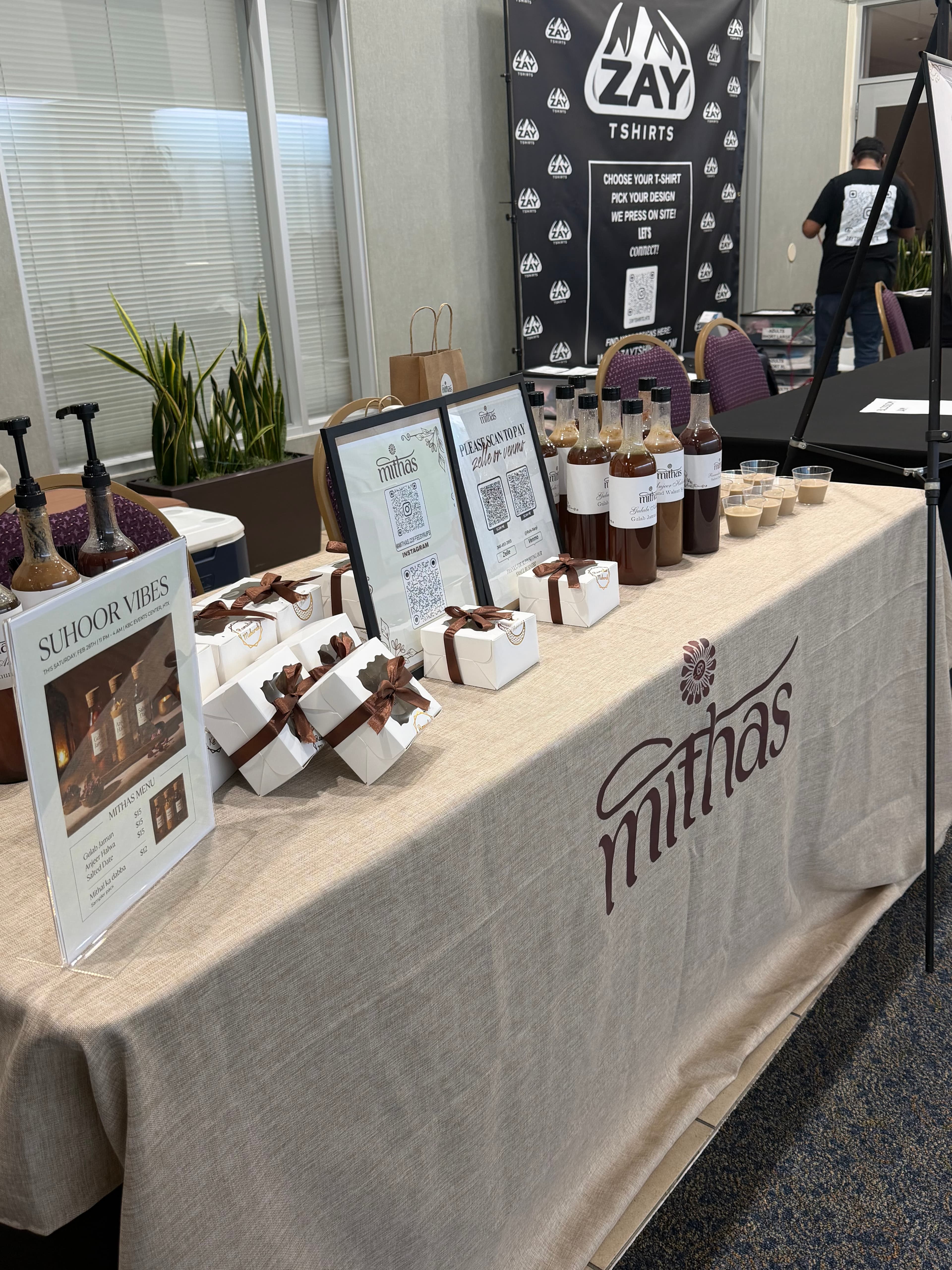 Mithas pop-up event products and syrups