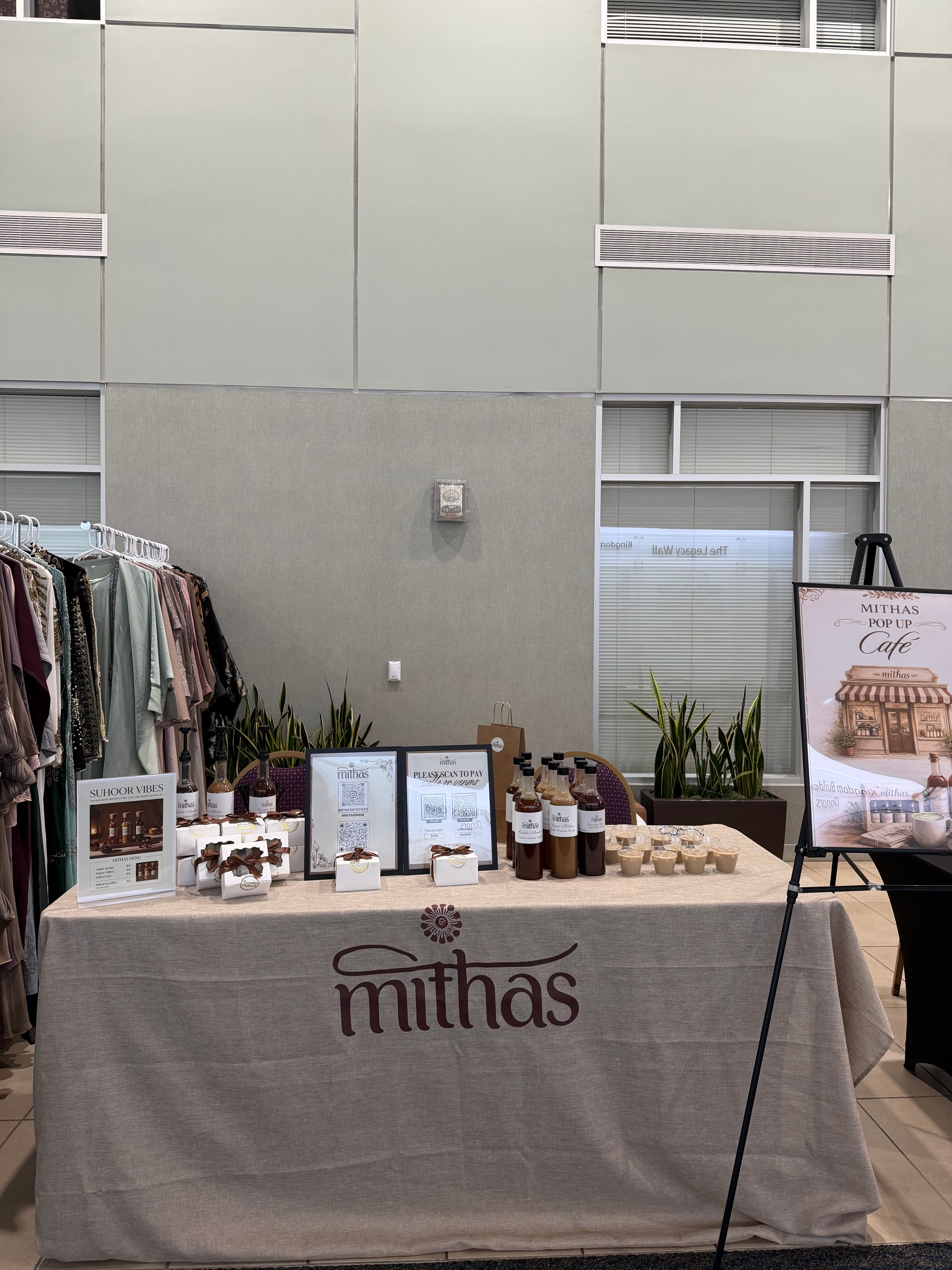 Mithas pop-up booth setup